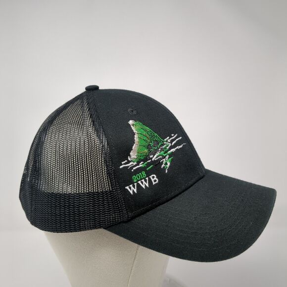 2018 WWB Snapback Trucker Hat Black OS Adjustable Mesh Back Port Authority - Picture 4 of 8